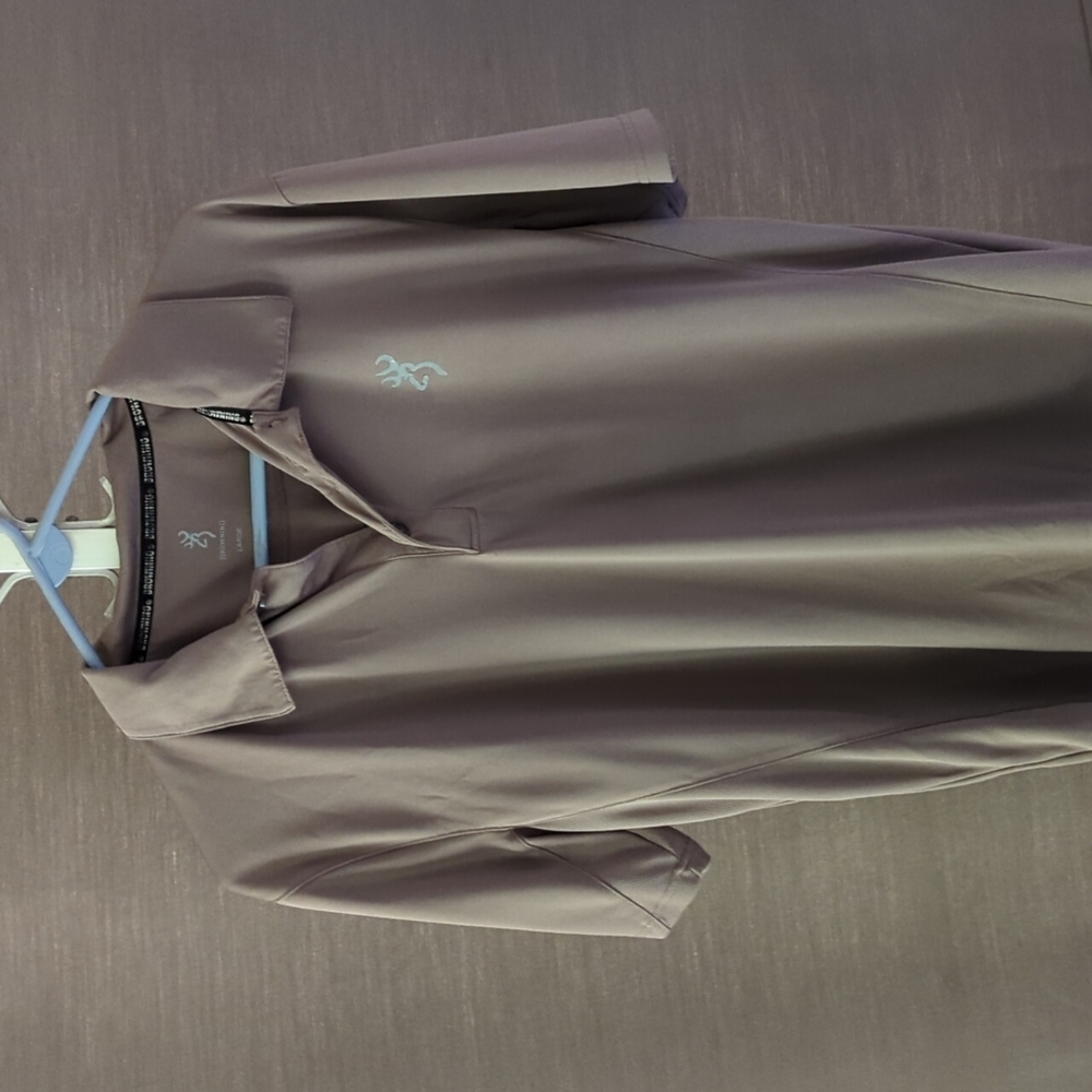 Browning polo shirt. Light brown size Large